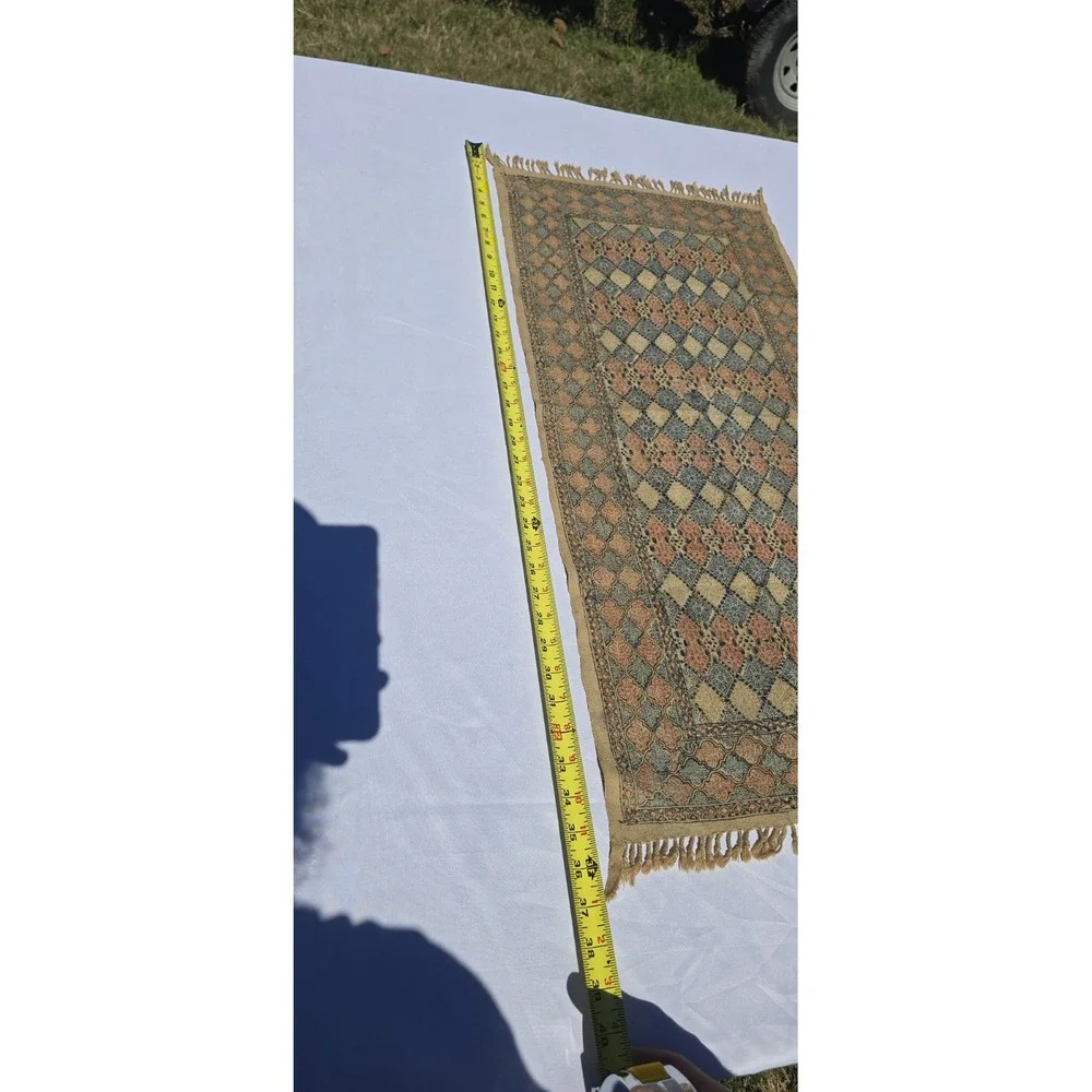 Persian Ghalamkar (Kalamkari) hand-block printed cotton textile 36×17